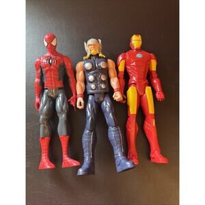 3 12 Inch Action Figure Marvel Avengers Titan Hero Iron Man Thor Spider-Man